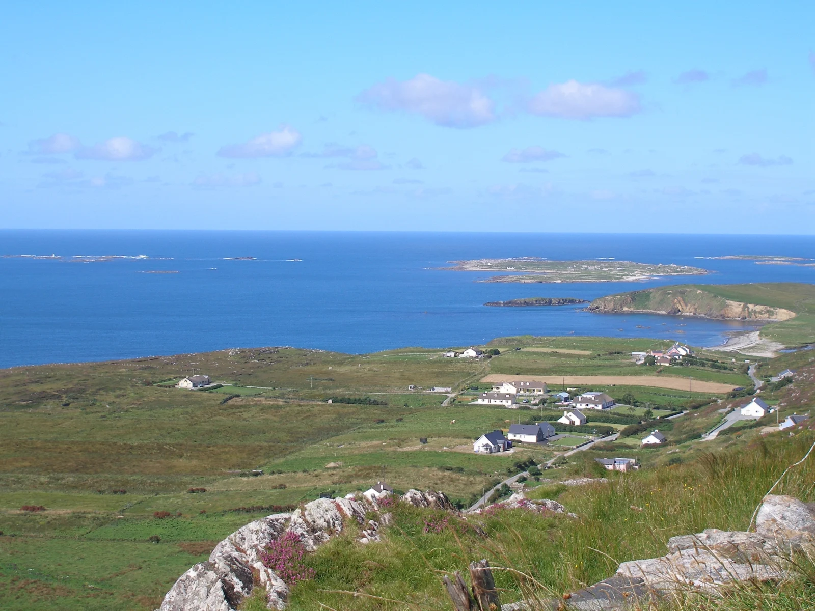 Coast and islands viewed from the Sky Road area
